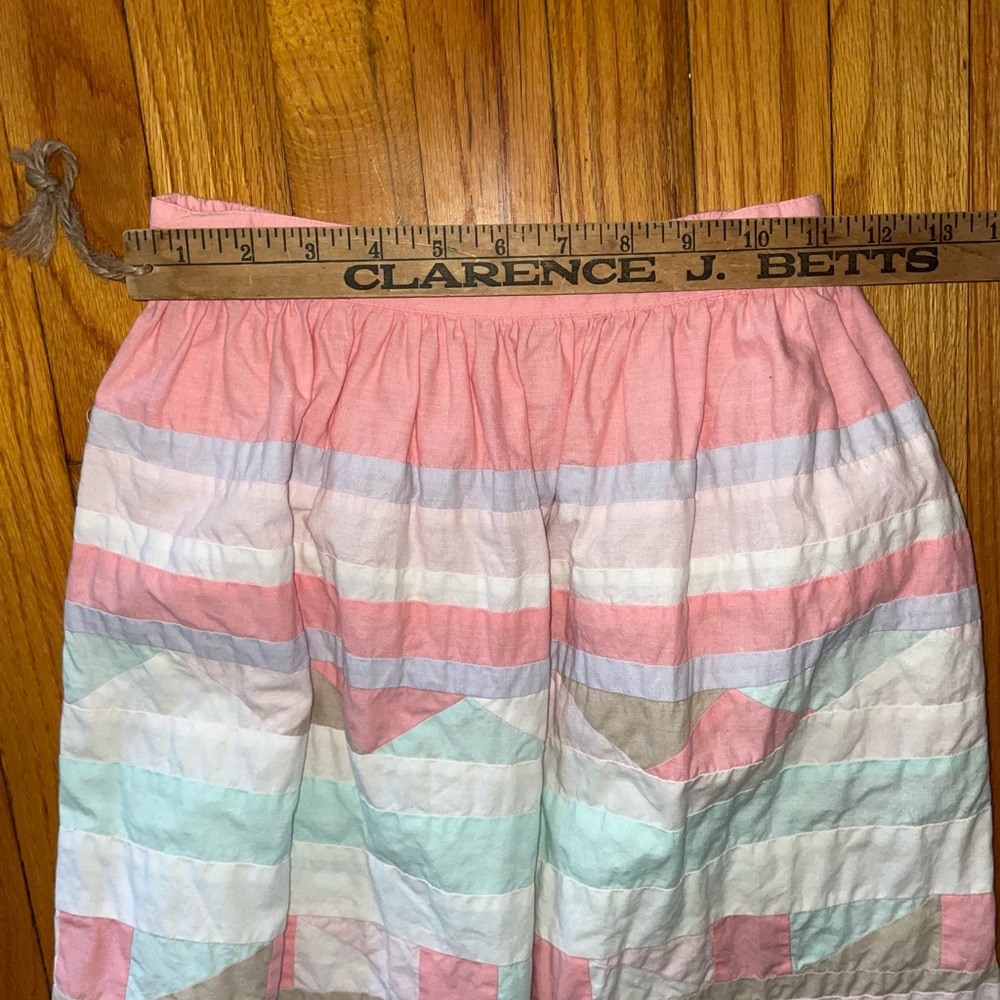 Handmade Pastel Geometric A-Line Quilted Skirt - Picture 5 of 5